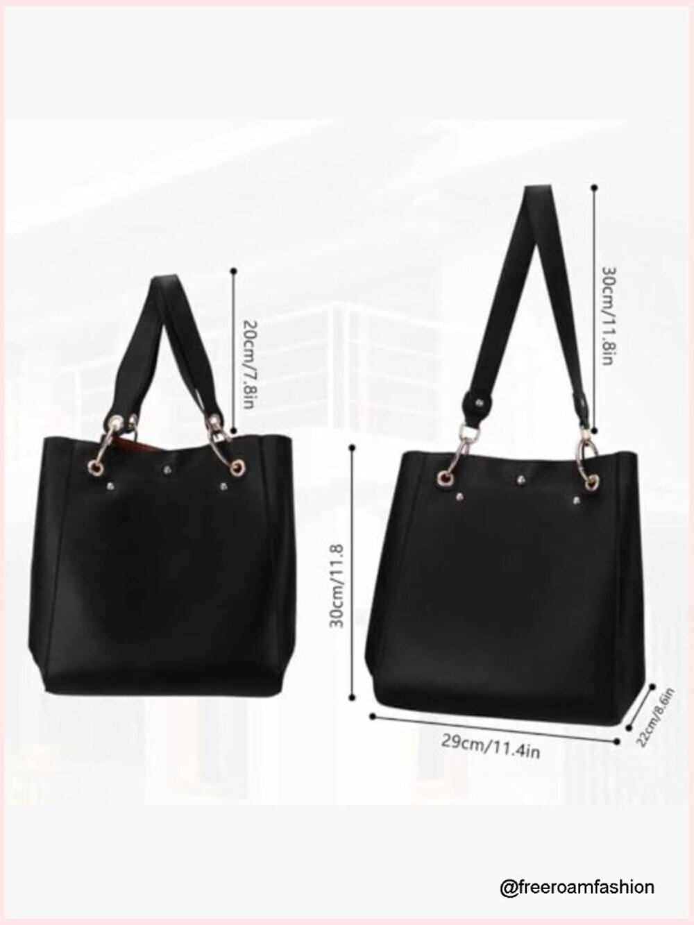 Extra Large Leather Tote Bag for Women Work Travel Shoulder Handbag - Picture 5 of 7